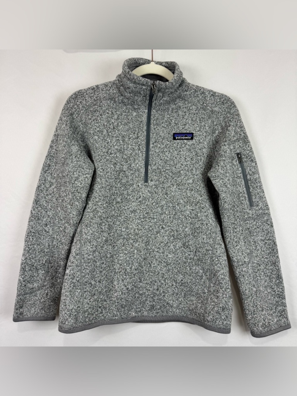 Patagonia Women's Sz XS Grey Better Sweater 1/4 Zip Pullover Jacket Thick Fleece